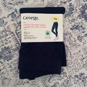 George Black Mid-Rise 7/8 Length Leggings